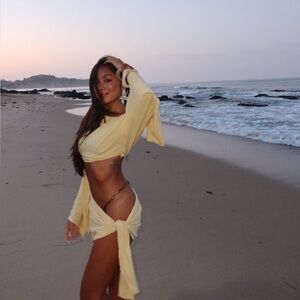 Yellow Women's Swim Cover-Up